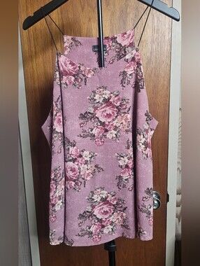 Zenobia Mauve Floral Plus Size Top Size 2x